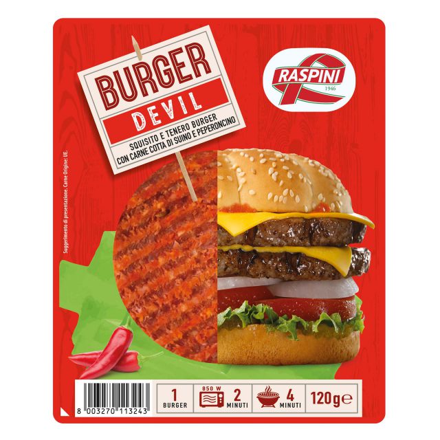 Prodotto Raspini: Burger Devil al peperoncino